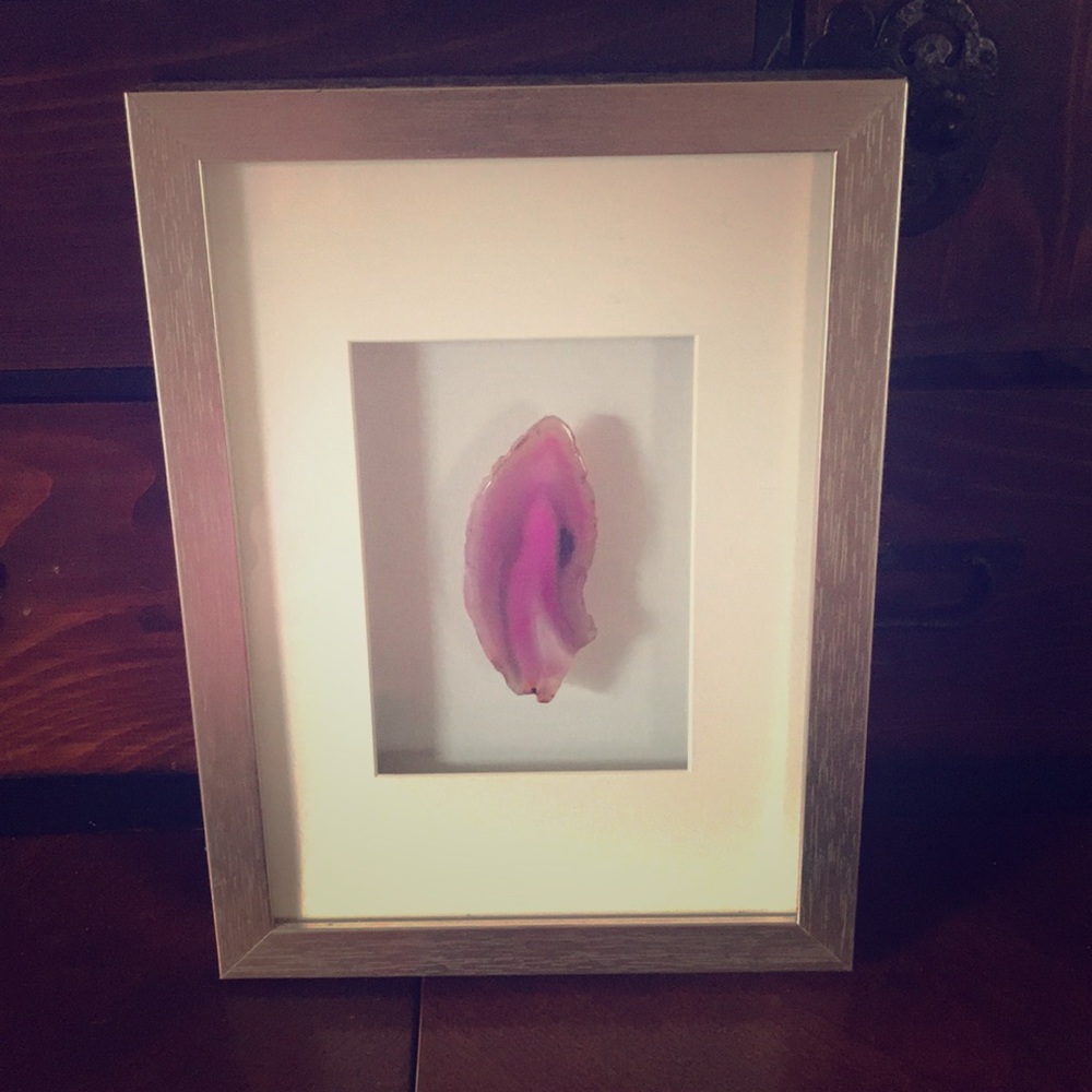 Framed Pink Agate